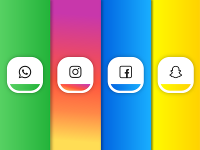 #DailyUI 005 - App Icon 005 app icon dailydesign dailyui dailyuichallenge design facebook icons instagram logo simple snapchat whatsapp