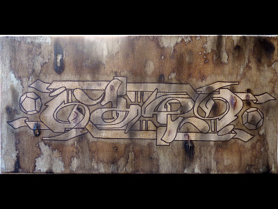 Double Ambigram ambigram art canvas coffee graffiti jato jatonez lettering letters painting