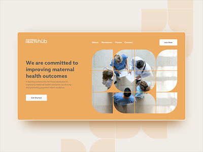 MHH Homepage Concept creamsicle maternal ui web web design