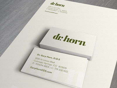 Dr. Gary Horn dentist identity logo typography