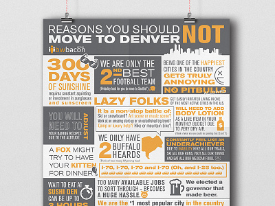 Reasons You Shouldn't Move to Denver denver infographic poster typography