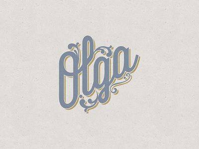 Olga logo script typography