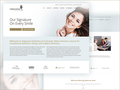 Signature Dentistry Website clean dental web website