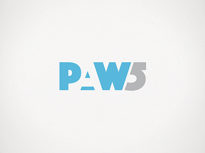 Paw5 Alt Logo branding dog logo negative space puzzle think