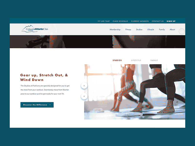 Wellbridge Website animated blue boulder colorado fitness full screen interaction design parallax ui ux web design website