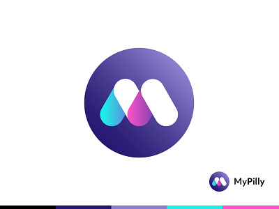 MyPilly — logo brand geometric gradient logo mypilly olbromski visiontrust