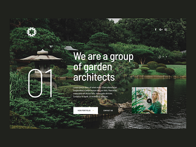 Garden Architect — website architect design exterior garden gardener green minimalist olbromski typo ui visiontrust web