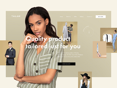 Tailoring — Website clothes design fashion flat gallery landing minimalist olbromski suit thumbs ui visiontrust web website