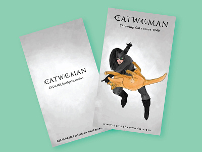 Weekly Warmup | Catwoman businesscard dribbbleweeklywarmup illustration photoshop photoshop art print design superhero