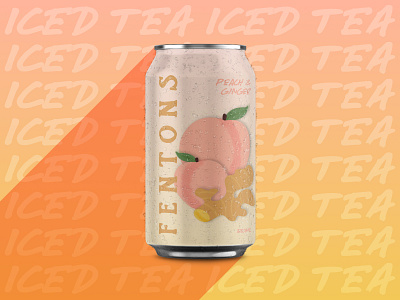 Fentons affinity affinity designer branding concept concept design fentons ginger graphic design iced tea identity illustration keep it brief packaging packaging design peach photoshop soft drink typography