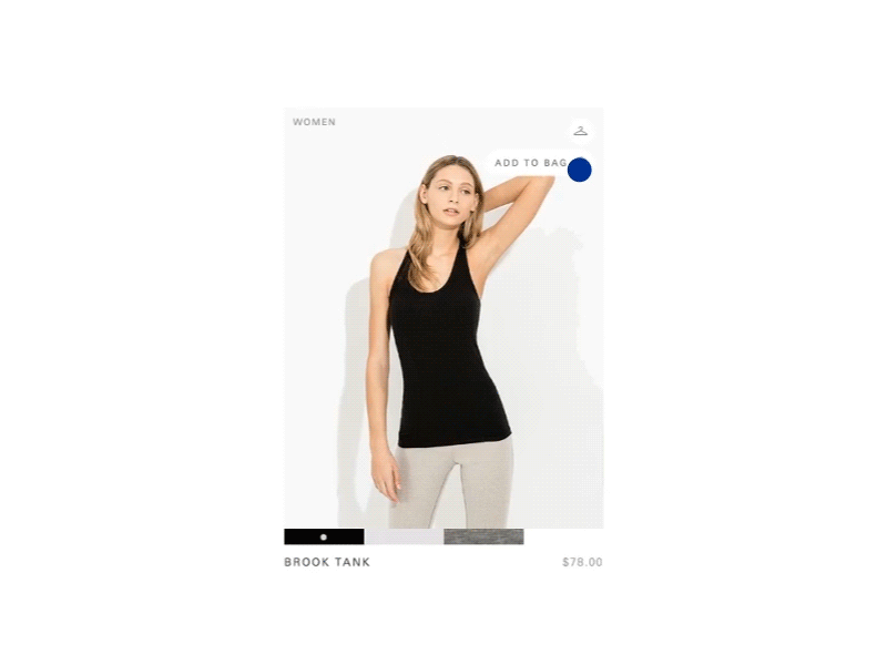Kit and Ace - Product Cards Desktop button colour apparel product hover interaction cards desktop ui design