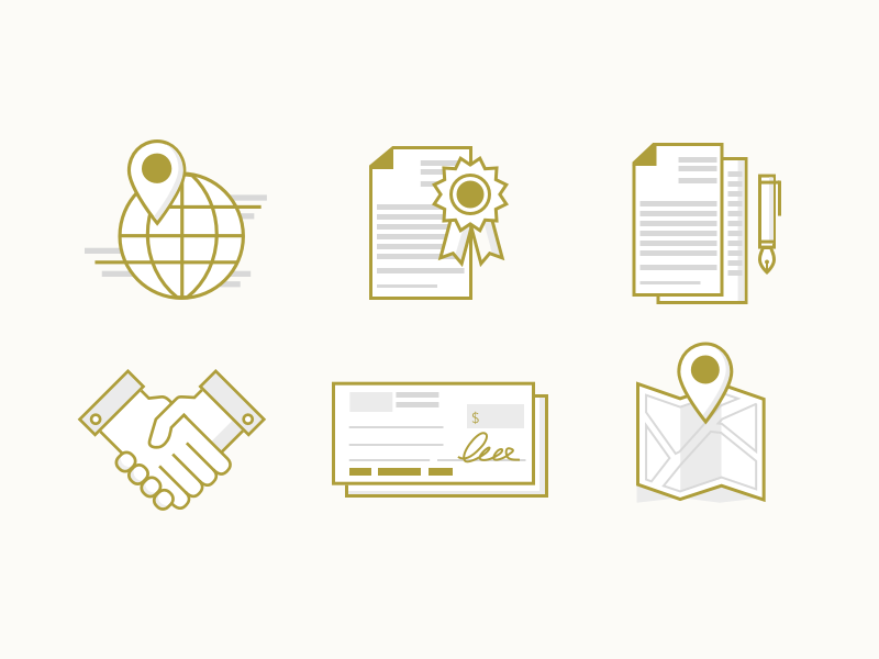 TRI Pointe Homes Icons banking icon iconography brand map document set glyph vector illustration icons