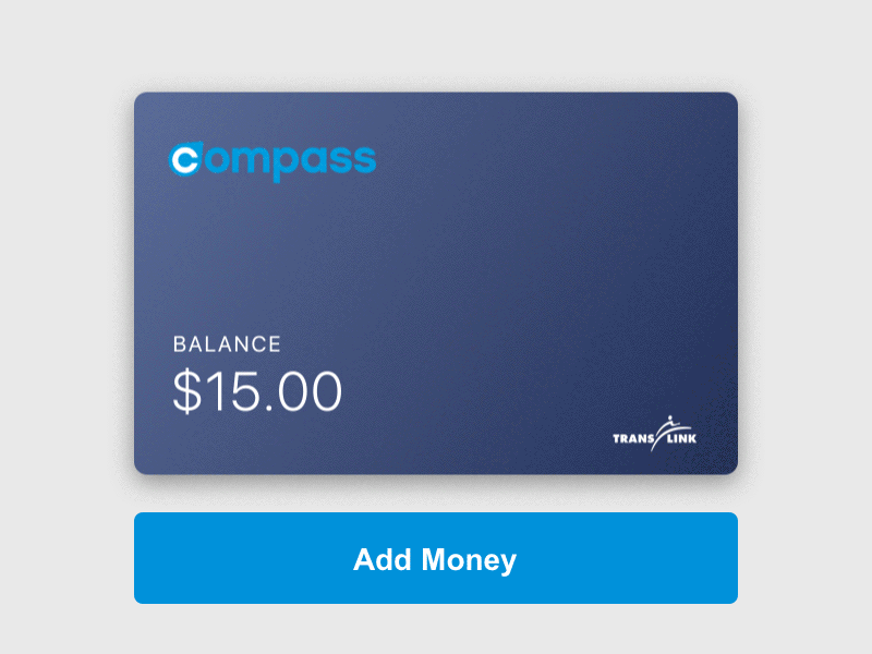 Compass Card Top Up Concept