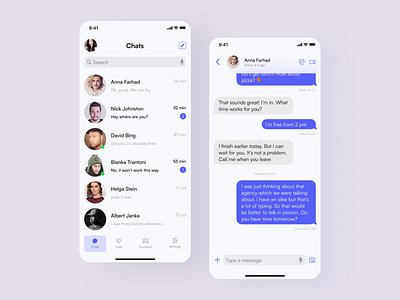 Direct Messaging app design apple style daily ui 013 dailyui direct messaging messaging messaging app messanger mobile design simple app design