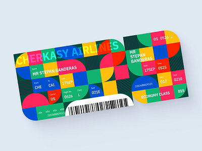 Boarding Pass airline company boarding pass colorful print daily ui 024 daily ui challenge dailyui ticket design