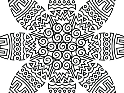 Sunflower Details print line drawing illustration sunflower