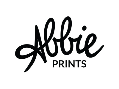 Abbie Prints Logo hand lettered logo script