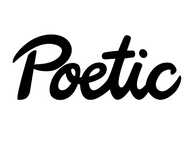 Poetic Script Logo hand lettered lettering script