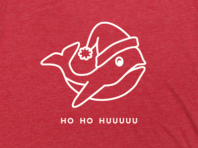 Holiday Whale christmas hand printed holiday icon iconography print santa screen printed shirt t shirt tee whale
