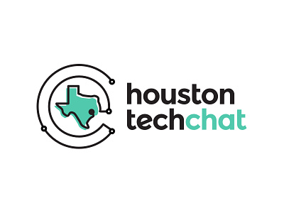 Logo concept for Houston Tech Chat branding logo technology