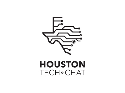 Logo concept for Houston Tech Chat (2) branding logo technology