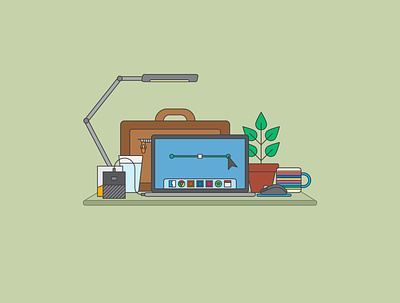 Flat Earth: Morning Desk clean design design flat design flat illustration icon design icon set icons illustration illustrator simple design simple illustration vector vector illustration work from home