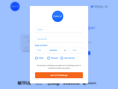 Sign Up / Daily UI 01 01 daily ui first shot sign up