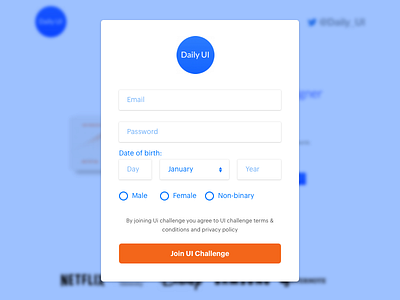 Sign Up / Daily UI 01