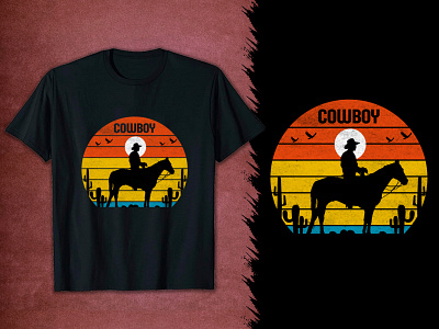 Cowboy T-Shirt Design. 3d active shirt animation branding clothing custom t shirt design graphic design illustration logo motion graphics papa t shirt shirt t shirt lyrics t shirt mockup t shirt printing tshirt ui vector t shirt vintage t shirt