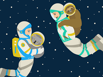 Cosmosloth meets Astrokoala astro astronaut cosmic cosmo koala sloth space