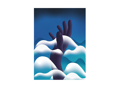 Reaching out #1 clouds feelings gradient hand illustration illustrator reaching out vector