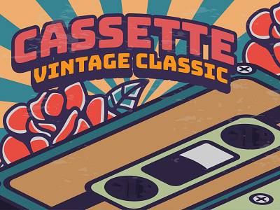 Retro Cassete Illustration branding cassette classic graphic design illustration logoowl retro vintage