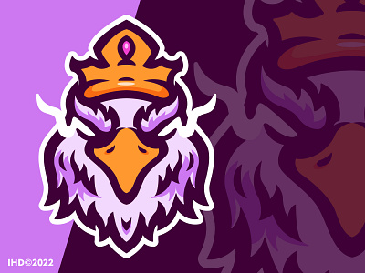 Eagle King Mascot Logo animals crown eagle eagle logo illustration king logo mascots owl