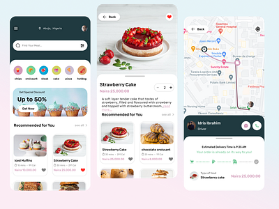 PASTRY APP app design graphic design ui ux