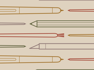 marathon brush knife needle pen pencil tools