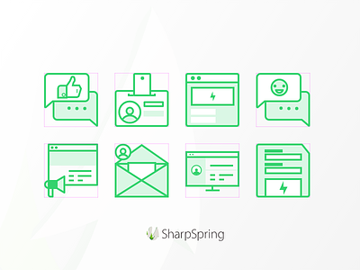 SharpSpring Icon Set WIP app brand branding flat icon illustration logo ui ux web