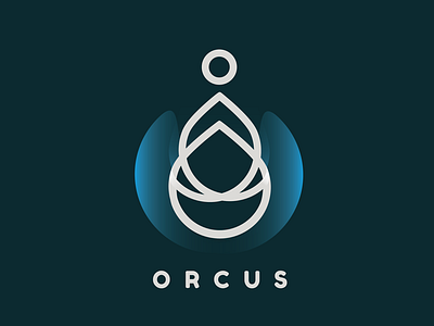 Orcus Logo brand design geometric gradient icon logo planet space vector