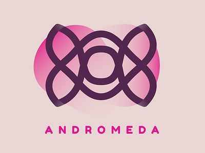 Andromeda Logo brand branding design geometric gradient icon illustration logo planet space vector