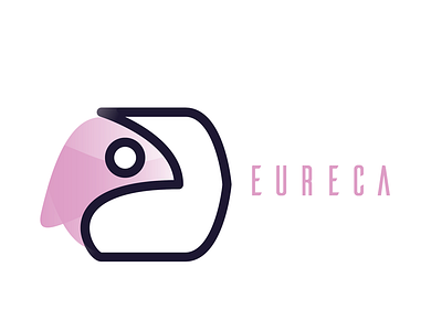 Eureca Logo bird brand branding design gradient icon illustration logo planet space vector