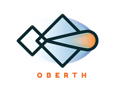 Oberth Logo brand branding design icon illustration logo mark planet rocket space vector