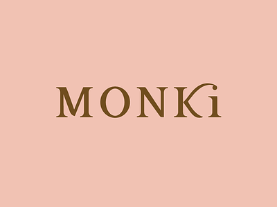 Monki Logotype font japanese logo monkey restaurant type