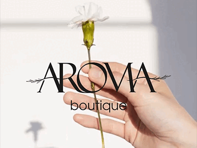 "AROMA boutigue" logo and corporate identity brand branddesign branddesigner brandidentity branding designer designing graphic graphic design logo logodesign packaging packagingdesign shop visitcard