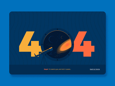 404 Page Error 404 404page cosmic cosmos error flat illustration landingpage page design planets space spaceship ui vector web web illustration web page design webdesign website