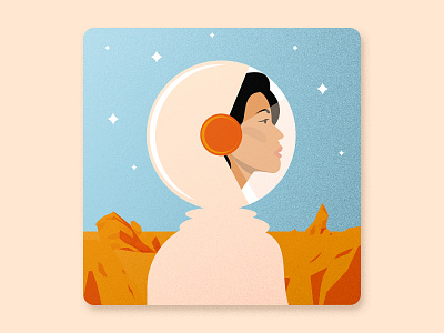 Women’s History Month - First woman in space astronaut award winning cosmonaut design face girl girl character girl illustration girl portrait illustrated illustration illustration art space vector women empowerment women in illustration