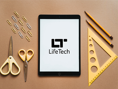 Life Tech Latter mark Logo