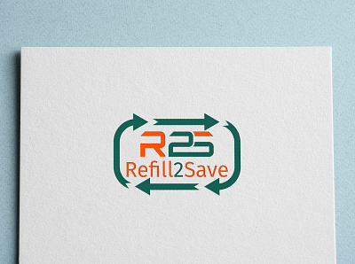 Refill 2 Save Letter Mark Logo creative logo design