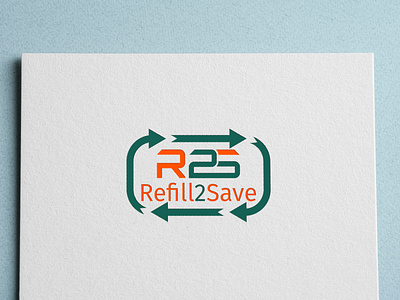 Refill 2 Save  Letter Mark Logo