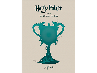 Harry Potter and The Goblet of Fire - Book Cover Design book cover goblet of fire harry potter llustration minimalism