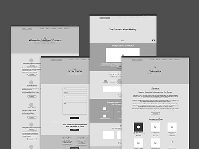 Videonetics Redesign | Wireframes coding htmlcss uiux videonetics wireframes