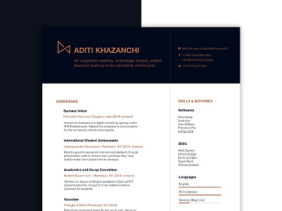 Resume Design cv personal branding personal identity resume